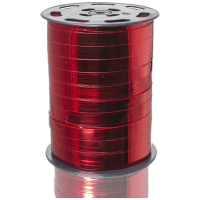 Gift Ribbon Red Metallic